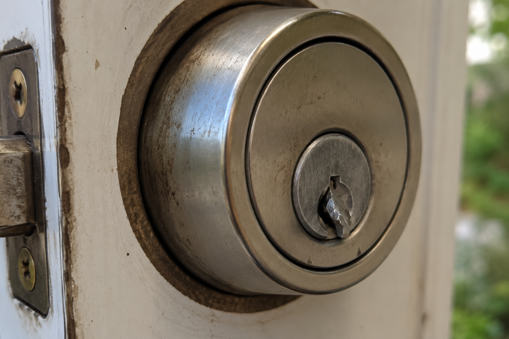 Broken key stuck inside a residential door lock in Denver