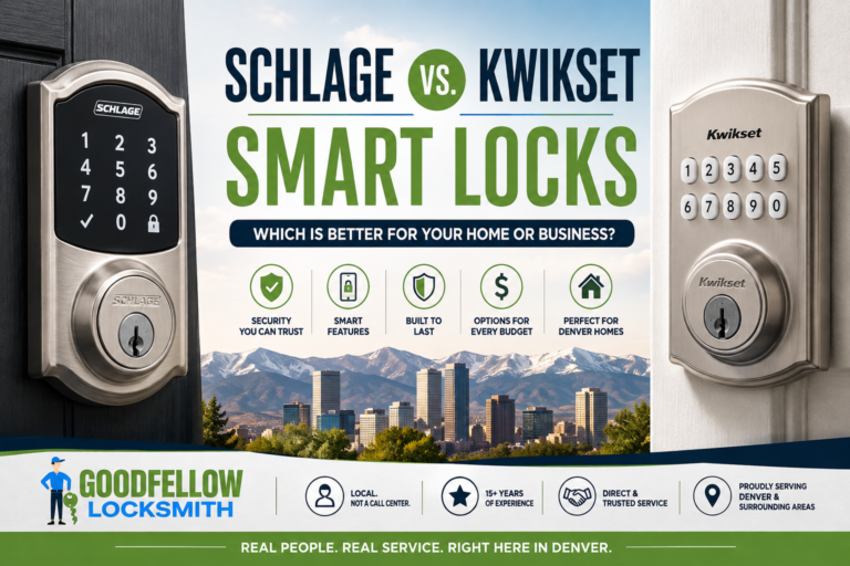 Schlage vs. Kwikset smart locks comparison from Goodfellow Locksmith Denver